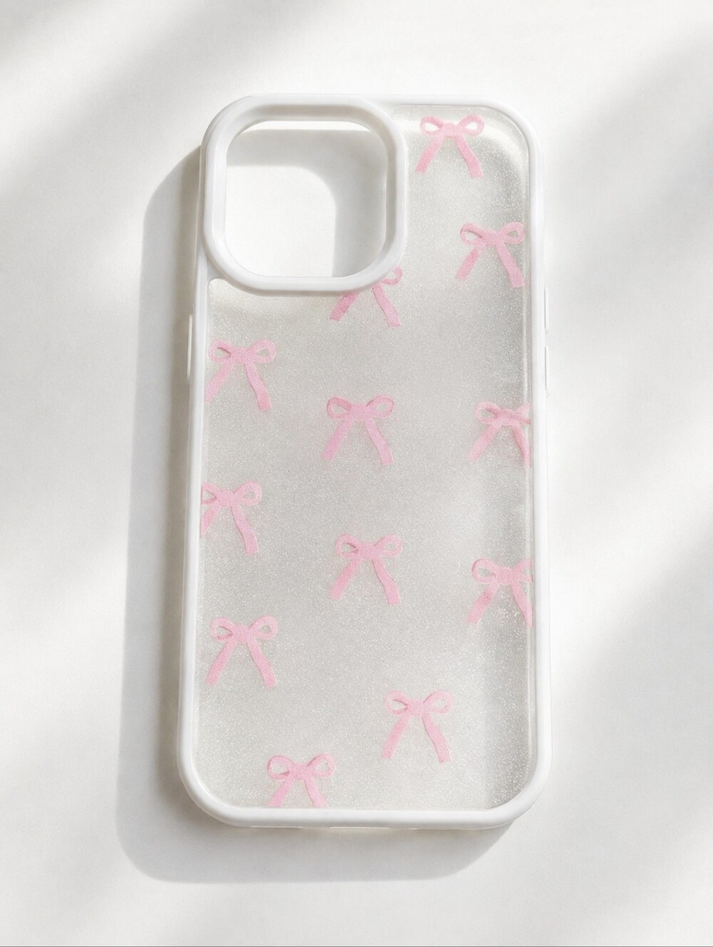 iPhone 15‎ Pro Max Privacy Screen Protector & Pink Bow Clear Case Bundle NIP